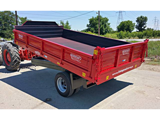 Ανατρεπόμενη καρότσα για τρακτέρ με 1 άξονα και 5500kg ωφέλιμο 